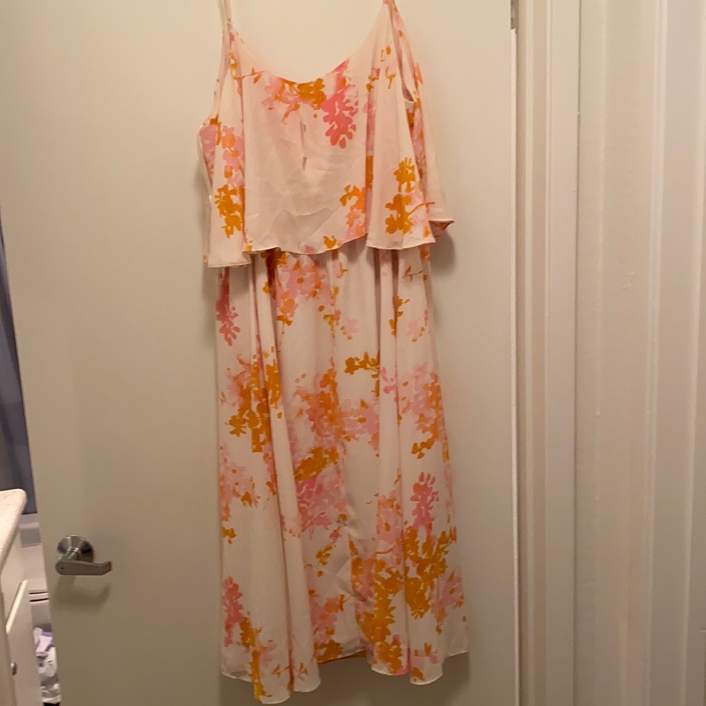 Anthropologie L floral dress